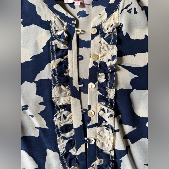 Moncollet French Ruffle Silk Blouson - Picture 6 of 10